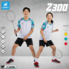 Áo Cầu Lông Trẻ Em Z300 Màu Trắng Năng Động