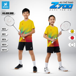 Áo Cầu Lông Trẻ Em Z700 Màu Vàng Năng Động