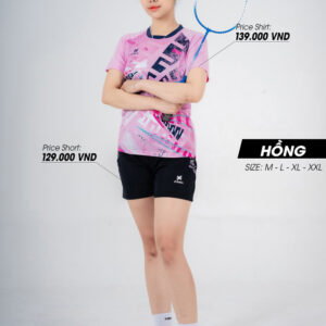 Áo Quần Thể Thao ZINEX Z100 Hồng Pastel – Cá Tính & Năng Động