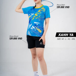 Áo cầu lông ZINEX Z100 Nam Nữ – Màu Xanh Ya Cá Tính