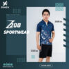 Áo cầu lông nam Zinex Z200 màu Navy – Thoáng mát, lịch lãm