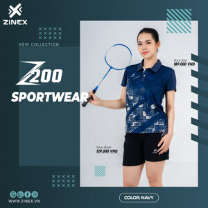 Z200 Sportwear Navy – Bộ đồ thể thao unisex màu xanh navy hiện đại
