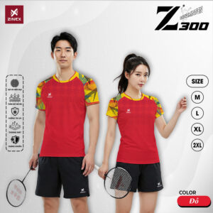Áo Cầu Lông ZINEX Z300 Màu Đỏ - Năng Động & Cá Tính