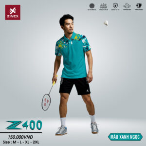Áo Thể Thao Nam ZINEX Z400 Màu Xanh Ngọc