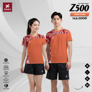 Áo Thể Thao ZINEX Z500 - Màu Cam Cháy Năng Động