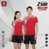 Áo cầu lông ZINEX Z500 màu đỏ năng động