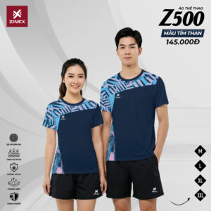Áo cầu lông ZINEX Z500 - Tím than