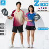 Áo thể thao Pickleball Z1100 – Đỏ đô & Hồng chuyển sắc cá tính