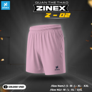 Quần thể thao Zinex Z-02 – Hồng pastel
