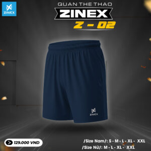 Quần thể thao ZINEX Z-02 xanh navy nam nữ co giãn thoáng khí